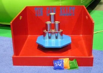 Tin Can Alley is a party game available to rent from Parties N Motion.